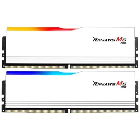 Модуль памяти для компьютера DDR5 64GB (2x32GB) 6400 MHz Ripjaws M5 RGB Matte White G.Skill (F5-6400J3239G32GX2-RM5RW) - Нулевой остаток (Feed)  - Нулевой остаток (Feed) 