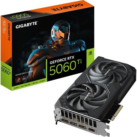 Видеокарта GIGABYTE GeForce RTX5060Ti 8Gb WINDFORCE OC (GV-N506TWF2OC-8GD) - Нулевой остаток (Feed)  - Нулевой остаток (Feed) 