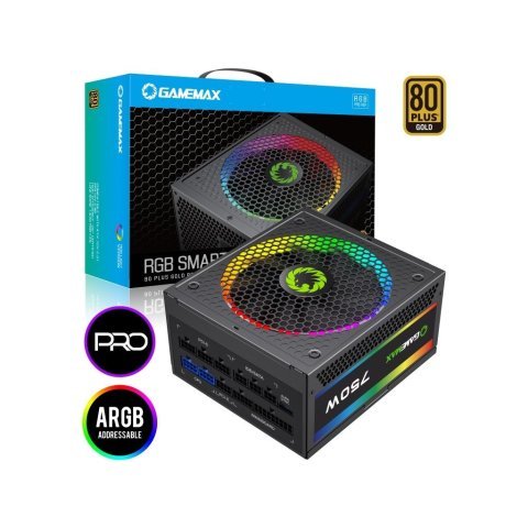 Блок питания Gamemax 750W (RGB-750 PRO) - Нулевой остаток (Feed) - Нулевой остаток (Feed)