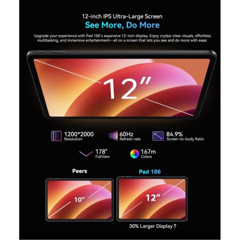 Планшет Oscal Pad 100 12.0" 6/256GB 4G (LTE) Sky Blue (6931548326335) - Планшеты  - Планшеты 