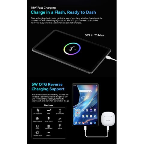 Планшет Oscal Pad 100 12.0" 6/256GB 4G (LTE) Sky Blue (6931548326335) - Планшеты  - Планшеты 