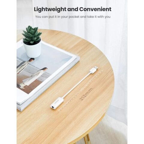Звуковая плата Ugreen US206 white (30712) - Нулевой остаток (Feed)  - Нулевой остаток (Feed) 