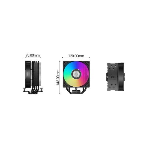 Кулер для процессора PcCooler RT400 ARGB BK - Нулевой остаток (Feed)  - Нулевой остаток (Feed) 