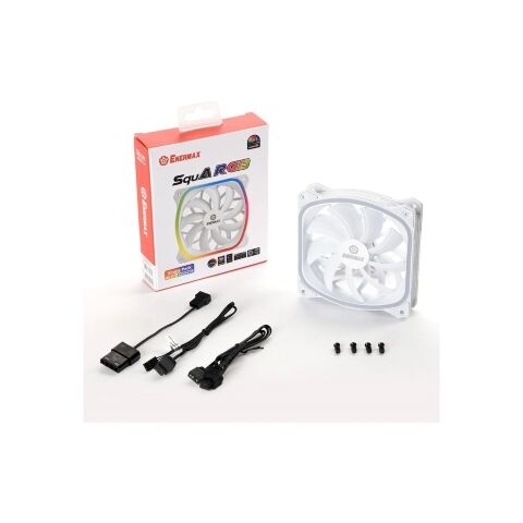 Кулер для корпуса Enermax SquA RGB White (UCSQARGB12P-W-SG) - Нулевой остаток (Feed)  - Нулевой остаток (Feed) 