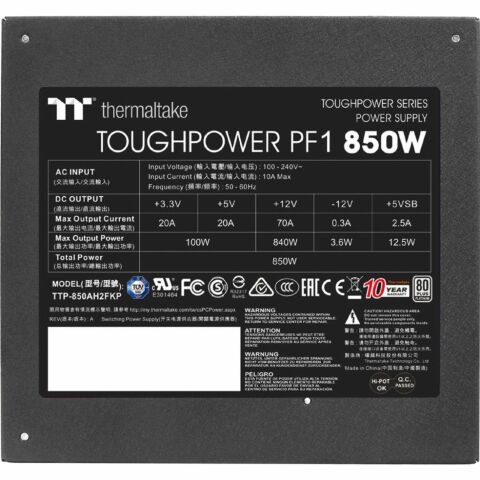 Блок питания ThermalTake 850W Toughpower PF1 (PS-TPD-0850FNFAPE-1) - Нулевой остаток (Feed) - Нулевой остаток (Feed)