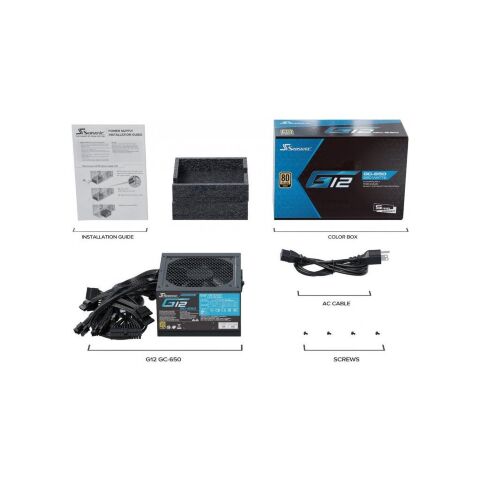 Блок питания Seasonic 650W (G12 GC-650) - Нулевой остаток (Feed)  - Нулевой остаток (Feed) 