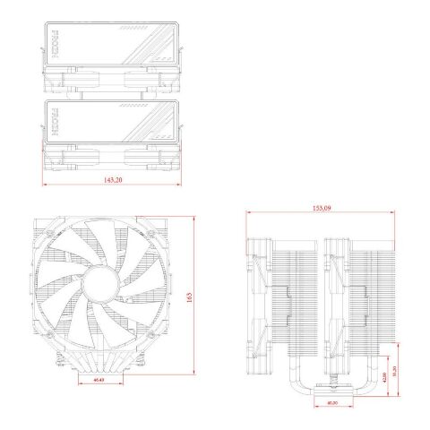 Кулер для процессора ID-Cooling FROZN A720 Black - Нулевой остаток (Feed)  - Нулевой остаток (Feed) 