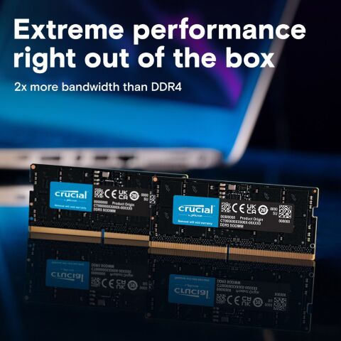 Модуль памяти для ноутбука SoDIMM DDR5 8GB 5600 MHz Micron (CT8G56C46S5T) - Нулевой остаток (Feed)  - Нулевой остаток (Feed) 