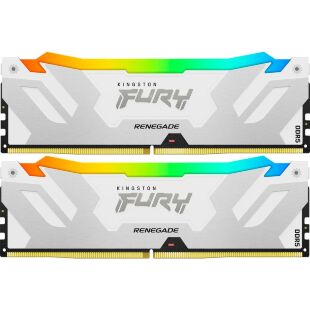 Модуль памяти для компьютера DDR5 64GB (2x32GB) 6400 MHz Renegade RGB White XMP Kingston Fury (ex.HyperX) (KF564C32RWAK2-64)