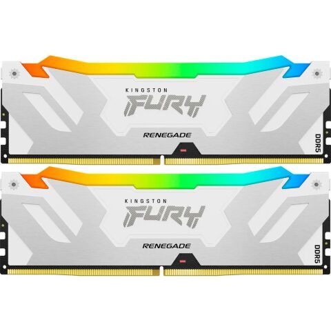 Модуль памяти для компьютера DDR5 64GB (2x32GB) 6400 MHz Renegade RGB White XMP Kingston Fury (ex.HyperX) (KF564C32RWAK2-64) - Модули памяти для компьютера  - Модули памяти для компьютера 
