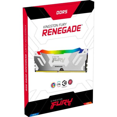 Модуль памяти для компьютера DDR5 64GB (2x32GB) 6400 MHz Renegade RGB White XMP Kingston Fury (ex.HyperX) (KF564C32RWAK2-64) - Модули памяти для компьютера  - Модули памяти для компьютера 