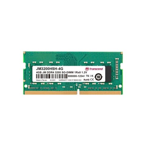 Модуль памяти для ноутбука SoDIMM DDR4 4GB 3200 MHz Transcend (JM3200HSH-4G) - Нулевой остаток (Feed) - Нулевой остаток (Feed)