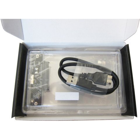 Карман внешний Dynamode 2.5" SATA HDD/SSD USB 3.0 Transparent (DM-CAD-25316) - Нулевой остаток (Feed)  - Нулевой остаток (Feed) 