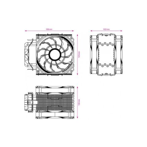 Кулер для процессора 2E GAMING AIR COOL (2E-AC120D6-ARGB) - Нулевой остаток (Feed) - Нулевой остаток (Feed)