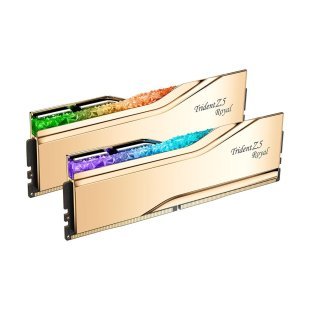 Модуль памяти для компьютера DDR5 64GB (2x32GB) 6000 MHz Trident Z5 Royal Gold G.Skill (F5-6000J2836G32GX2-TR5G)