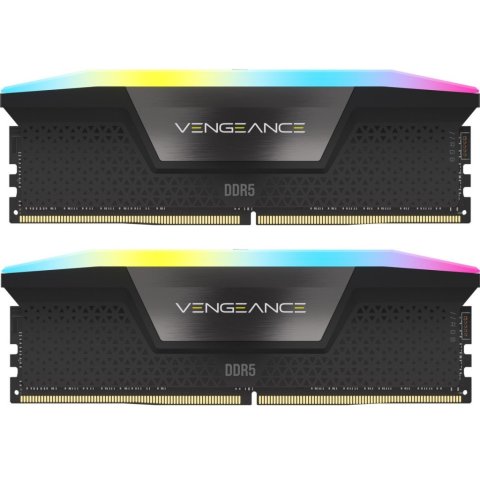 Модуль памяти для компьютера DDR5 32GB (2x16GB) 6000 MHz Vengeance RGB Black Corsair (CMH32GX5M2E6000Z36) - Нулевой остаток (Feed) - Нулевой остаток (Feed)