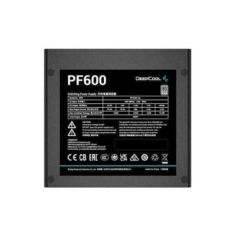 Блок питания Deepcool 600W PF600 (R-PF600D-HA0B-EU) - Нулевой остаток (Feed)  - Нулевой остаток (Feed) 