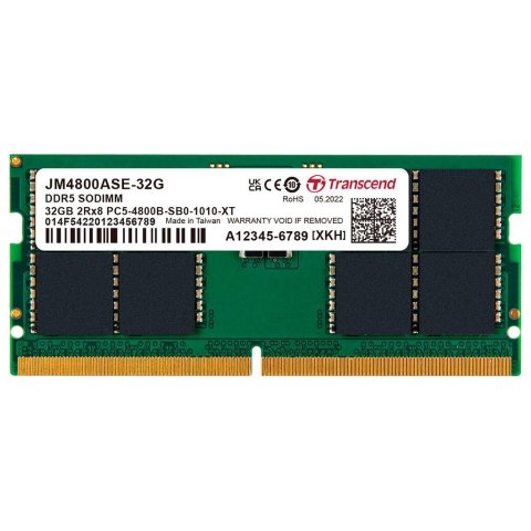 Модуль памяти для ноутбука SoDIMM DDR5 32GB 4800 MHz JetRam Transcend (JM4800ASE-32G) - Нулевой остаток (Feed) - Нулевой остаток (Feed)