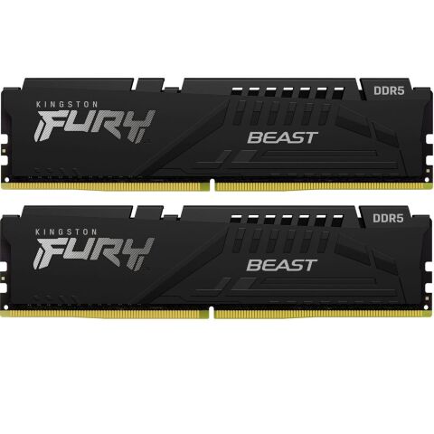 Модуль памяти для компьютера DDR5 64GB (2x32GB) 6000 MHz Beast Black EXPO Kingston Fury (ex.HyperX) (KF560C30BBEK2-64) - Нулевой остаток (Feed)  - Нулевой остаток (Feed) 