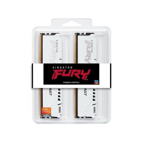 Модуль памяти для компьютера DDR5 32GB (2x16GB) 6000 MHz Beast White Kingston Fury (ex.HyperX) (KF560C36BWE2K2-32) - Нулевой остаток (Feed)  - Нулевой остаток (Feed) 