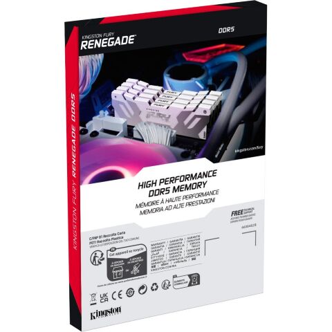 Модуль памяти для компьютера DDR5 64GB (2x32GB) 6400 MHz Renegade White XMP Kingston Fury (ex.HyperX) (KF564C32RWK2-64) - Модули памяти для компьютера - Модули памяти для компьютера