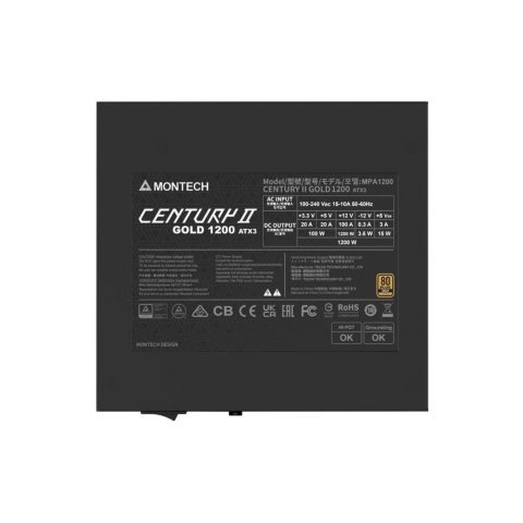 Блок питания MONTECH 1200W (CENTURY II 1200) - Нулевой остаток (Feed) - Нулевой остаток (Feed)