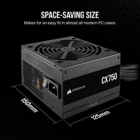 Блок питания Corsair 750W CX750 (CP-9020279-EU) - Нулевой остаток (Feed)  - Нулевой остаток (Feed) 