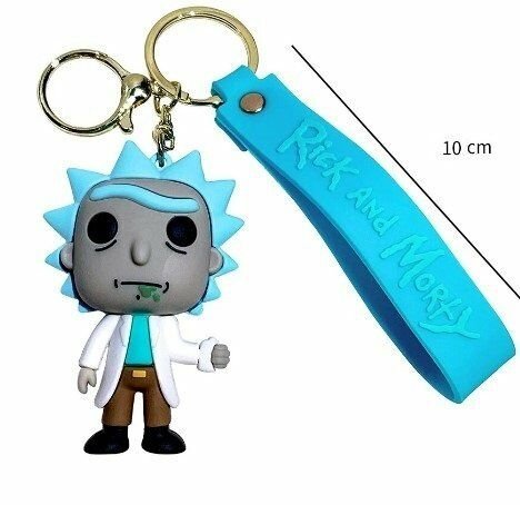 Брелок подвеска на рюкзак Rick and Morty 3D Rick Keychain Backpack Рик и Морти Рик -   -  