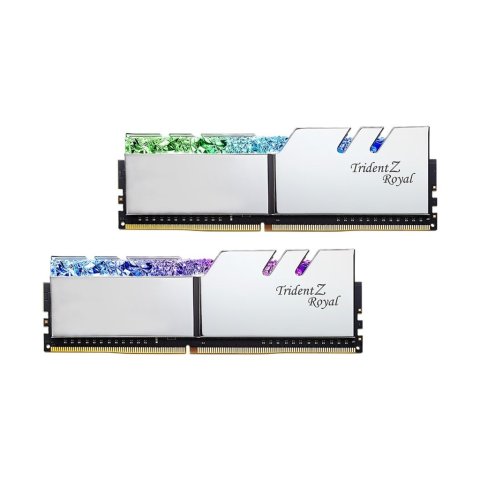 Модуль памяти для компьютера DDR4 64GB (2x32GB) 3600 MHz TridentZ RGB Royal Silver G.Skill (F4-3600C18D-64GTRS) - Нулевой остаток (Feed) - Нулевой остаток (Feed)