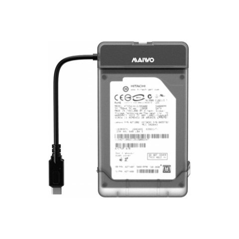 Карман внешний Maiwo USB3.1 GEN1 TypeC to HDD 2,5" SATA/SSD black (K104G2 black) - Нулевой остаток (Feed)  - Нулевой остаток (Feed) 