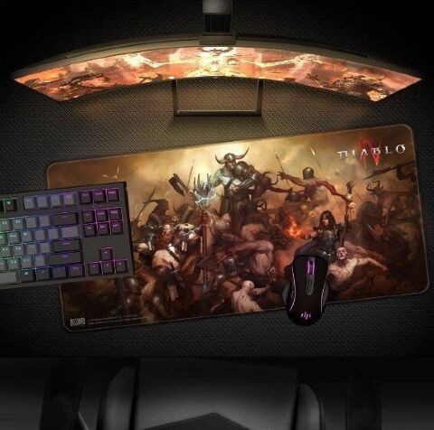 Килимок для миші ігрова поверхня Blizzard DIABLO 4 Heroes (Діабло) XL (90*42 cm) -   -  