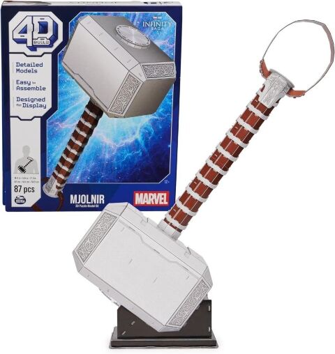 Пазл 4D Build Marvel Thor Mjolnir Hammer puzzle 3D картон Молот Тора Мьольнір 87 шт. -   -  