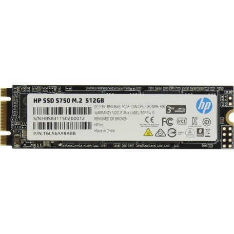 Накопитель SSD M.2 2280 512GB S750 HP (16L56AA) - Внутренние SSD - Внутренние SSD