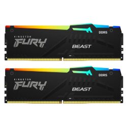 Модуль памяти для компьютера DDR5 64GB (2x32GB) 5200 MHz Beast RGB EXPO Black Kingston Fury (ex.HyperX) (KF552C40BB2AK2-64)