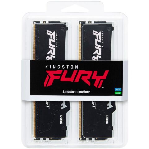 Модуль памяти для компьютера DDR5 64GB (2x32GB) 5200 MHz Beast RGB EXPO Black Kingston Fury (ex.HyperX) (KF552C40BB2AK2-64) - Нулевой остаток (Feed)  - Нулевой остаток (Feed) 