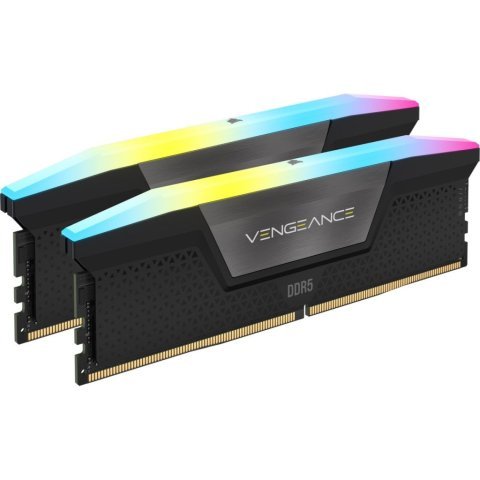 Модуль памяти для компьютера DDR5 32GB (2x16GB) 6400 MHz Vengeance RGB Black Corsair (CMH32GX5M2B6400C36) - Нулевой остаток (Feed) - Нулевой остаток (Feed)