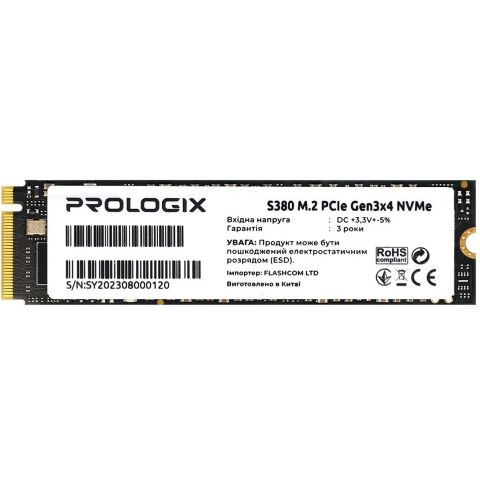 Накопитель SSD M.2 2280 512GB Prologix (PRO512GS380) - Внутренние SSD - Внутренние SSD
