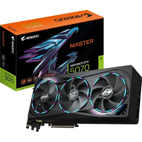 Видеокарта GIGABYTE GeForce RTX5070 12Gb AORUS MASTER (GV-N5070AORUS M-12GD) - Нулевой остаток (Feed)  - Нулевой остаток (Feed) 