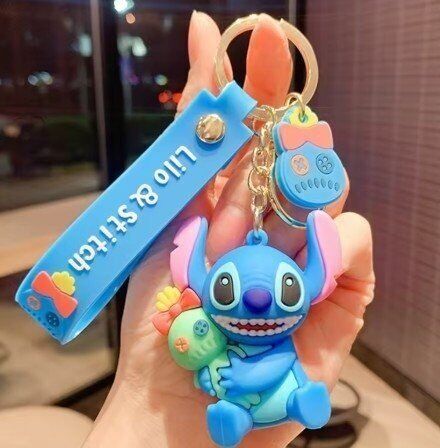 Брелок підвіска на рюкзак Stitch Blue Стич 3D Keychain Backpack 2 -   -  