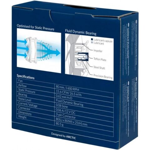 Кулер для корпуса Arctic P12 PWM Black (ACFAN00119A) - Нулевой остаток (Feed) - Нулевой остаток (Feed)