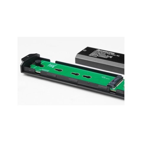 Карман внешний Chieftec M.2 PCIe NVMe/SATA SSD CEB-M2C-TLE USB 3.2 Gen2 Type-C Tool-Less Alum/Plastic (CEB-M2C-TLE) - Нулевой остаток (Feed)  - Нулевой остаток (Feed) 