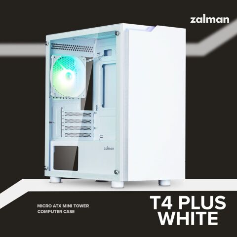 Корпус для ПК Zalman T4 Plus (T4PLUSWHITE) - Нулевой остаток (Feed)  - Нулевой остаток (Feed) 
