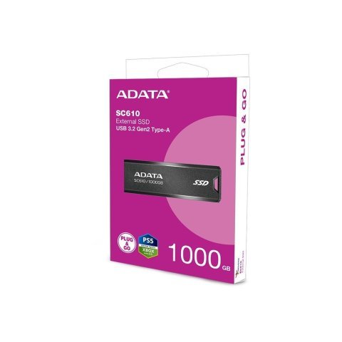 Накопитель SSD USB 3.2 1TB SD610 ADATA (SC610-1000G-CBK/RD) - Нулевой остаток (Feed) - Нулевой остаток (Feed)