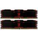 Модуль памяти для компьютера DDR4 16GB (2X8GB) 3200 MHz IRDM X Black Goodram (IR-X3200D464L16SA/16GDC) - Нулевой остаток (Feed)  - Нулевой остаток (Feed) 