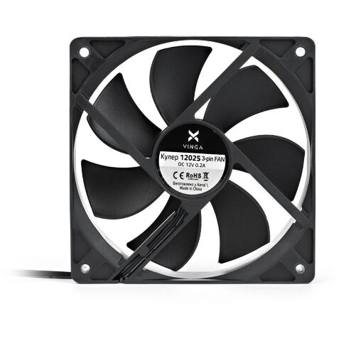 Кулер для корпуса Vinga 12025 3-pin - Нулевой остаток (Feed) - Нулевой остаток (Feed)