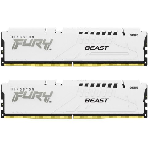 Модуль памяти для компьютера DDR5 64GB (2x32GB) 5600 MHz Beast White EXPO Kingston Fury (ex.HyperX) (KF556C36BWEK2-64) - Нулевой остаток (Feed) - Нулевой остаток (Feed)