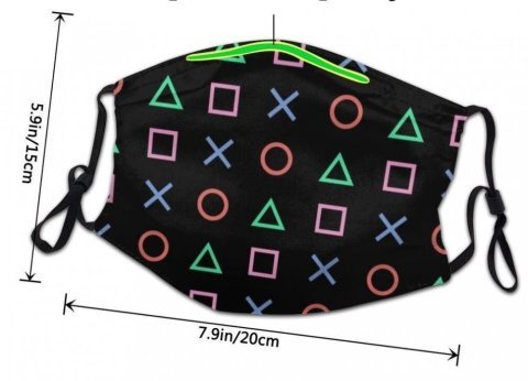 Маска защитная для лица Controller Buttons + 2 угольных фильтра -   -  