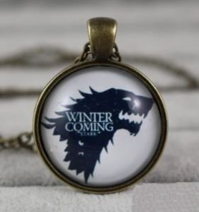 Брелок Game of Thrones Stark Wolf (метал + скло) -   -  
