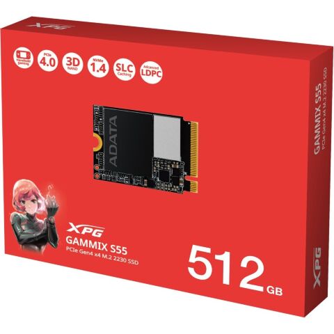 Накопитель SSD M.2 2230 512GB GAMMIX S55 ADATA (SGAMMIXS55-512G-C) - Нулевой остаток (Feed) - Нулевой остаток (Feed)