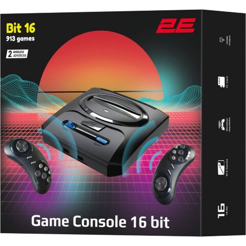 Игровая консоль 2E 16bit HDMI (2 бездротових геймпада, 913 іг (2E16BHDWS913) - Нулевой остаток (Feed)  - Нулевой остаток (Feed) 